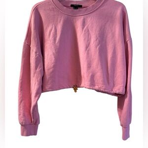 Forever 21 Pink Cropped Sweatshirt